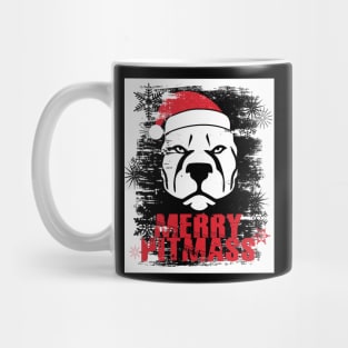 'Merry Pitmas' Funny Christmas Pitbull Mug